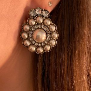 Classic Pearl & Crystal Earrings
